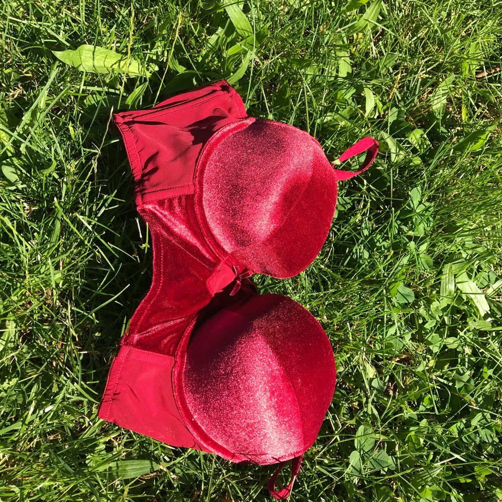 🔥Flamin’ Hot velvet bustier bralette🔥